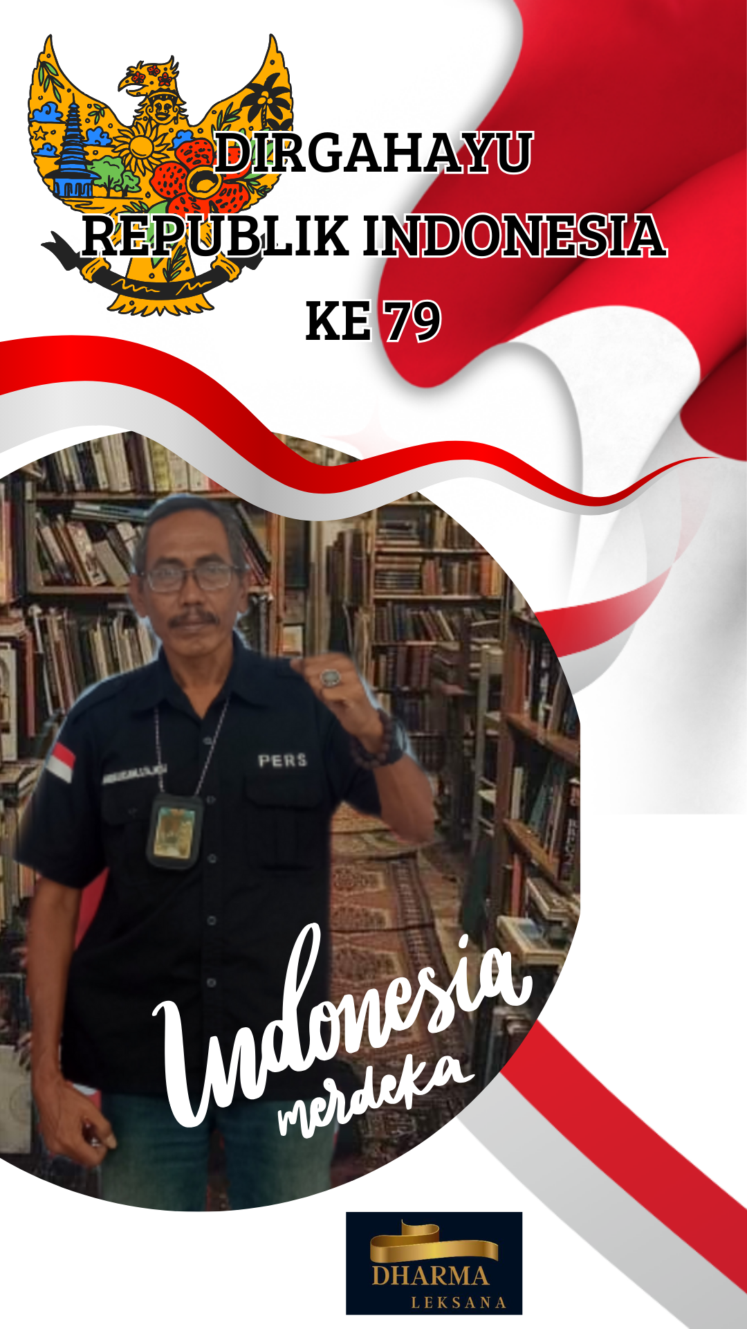 Merah Putih Dekorasi HUT RI Twibbon Cerita Instagram